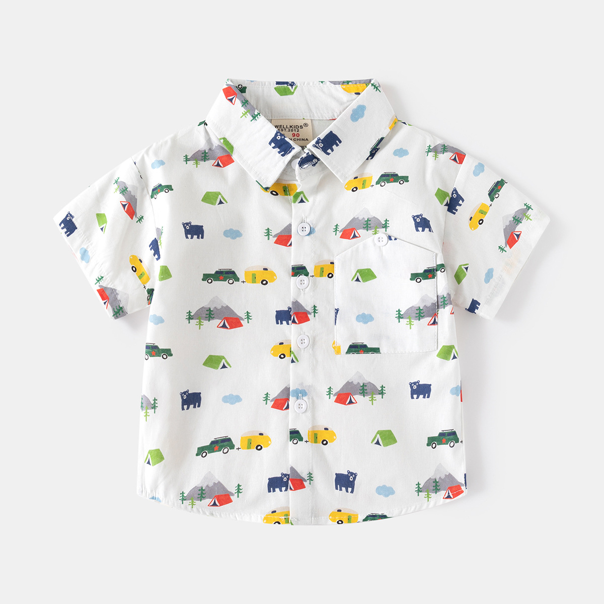 Baby Clothing Korea - Boys' printed shirt 2025 summer clothing