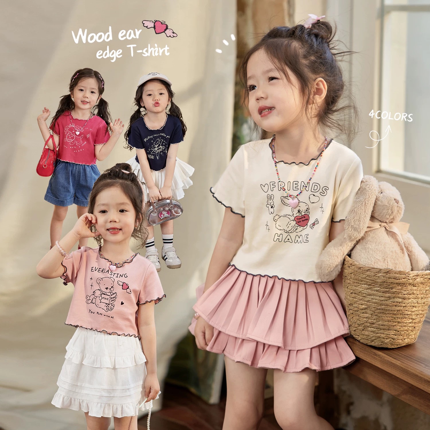 Girls' Korean-Style Short-Slee - огляд і ціна Baby Clothing Korea