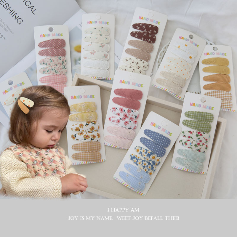 6pcs Fabric Hair Clips Flower  - огляд і ціна Baby Clothing Material