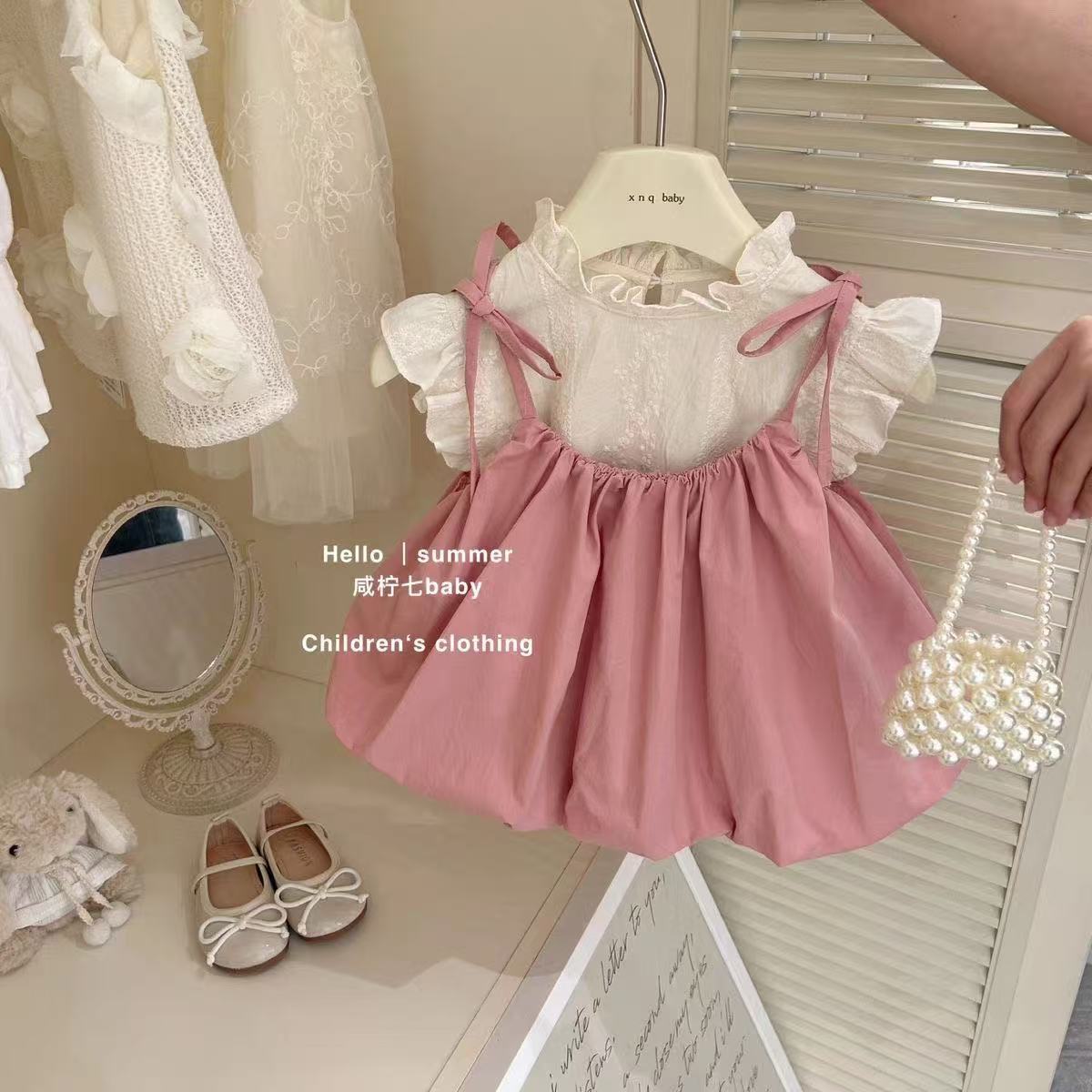Baby Girl Suspender Dress Set  - огляд і ціна Baby Clothing Korea