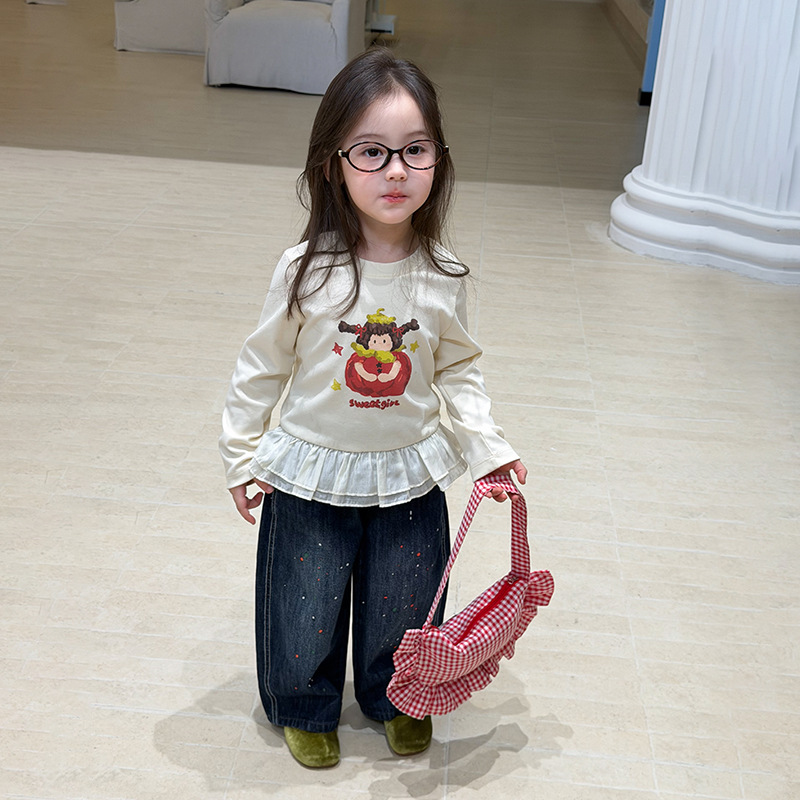 Girls T-shirt 2026 Spring and  - огляд і ціна Baby Clothing Yarn