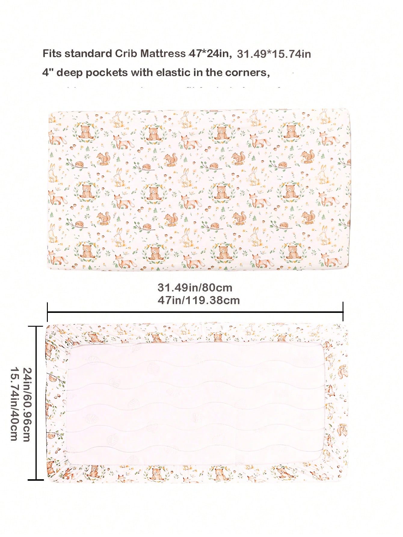 1pc Baby Crib Fitted Sheet wit - огляд і ціна Baby Clothing Material