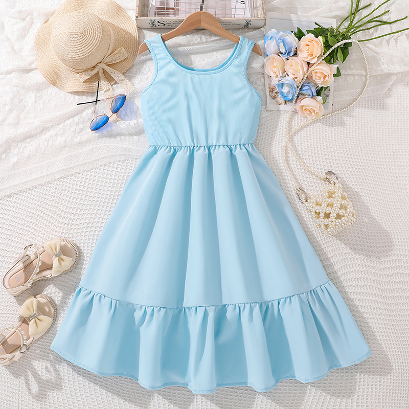 Baby Blue Color Sleeveless Rou - огляд і ціна Baby Clothing Korea